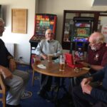 Peter Pitchford ,Ken Chapman, Derreck Stevens and len Hugget Contemplate on their round